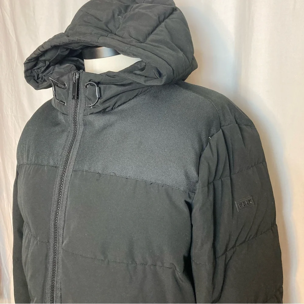 Heavy Duty DKNY Black Winter Coat - Picture 2 of 5